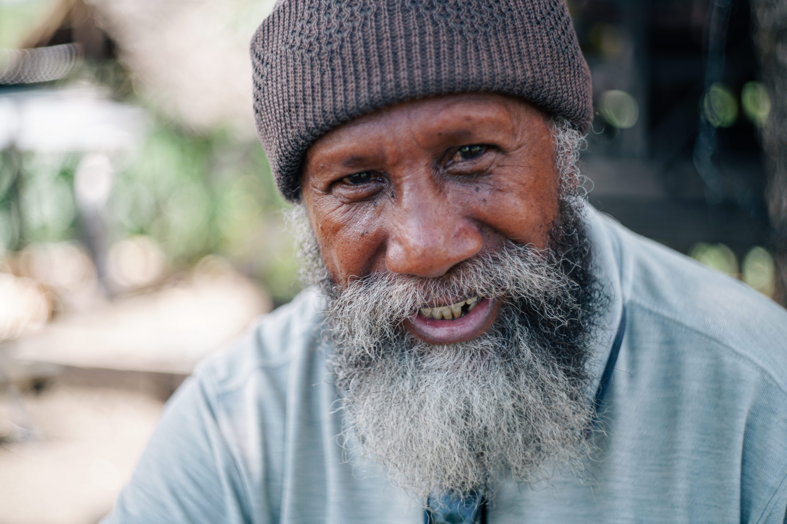 Older generation smiling man